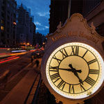 Photo of The Lenox Hill Hospital clock erected and dedicated to the Hospital in Jim’s honor.
